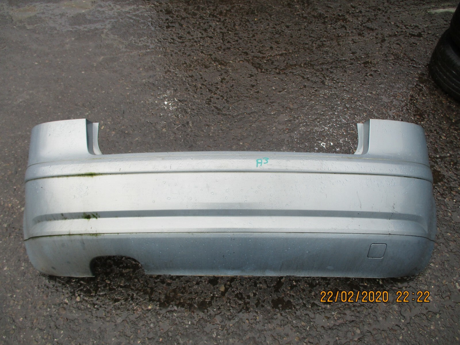 AUDI A3 MK2 8P 2004 PRE FACELIFT REAR COMPLETE BUMPER LIGHT BLUE
