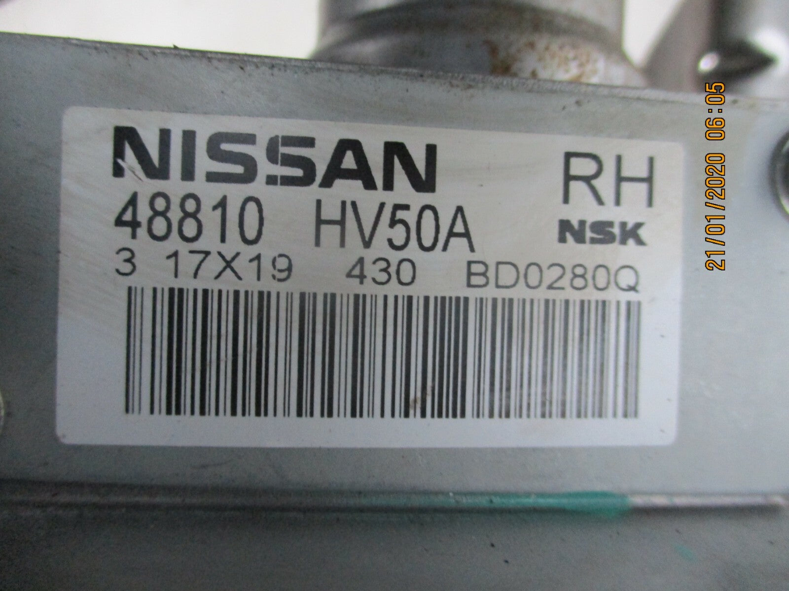 NISSAN QASHQAI J11 2018 ELECTRIC POWER STEERING COLUMN PUMP MOTOR 48810HV50A