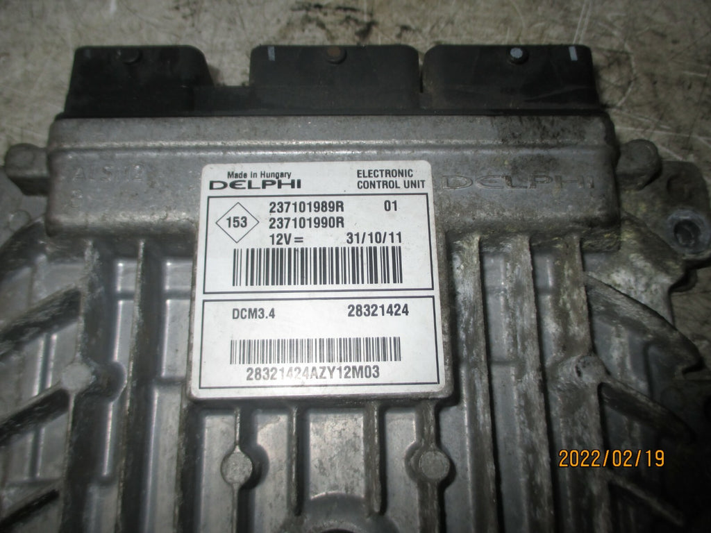 RENAULT CLIO MK3 2006 ECU ENGINE CONTROL MODULE UNIT 237101989R
