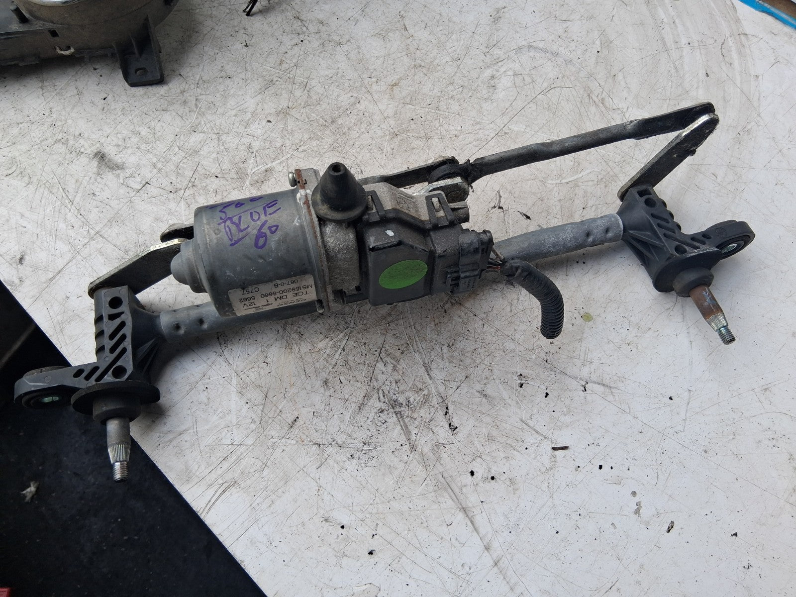 2010 FIAT 500 LOUNGE MK1 FRONT WINDSCREEN WIPER MOTOR LINKAGE MS1592008660