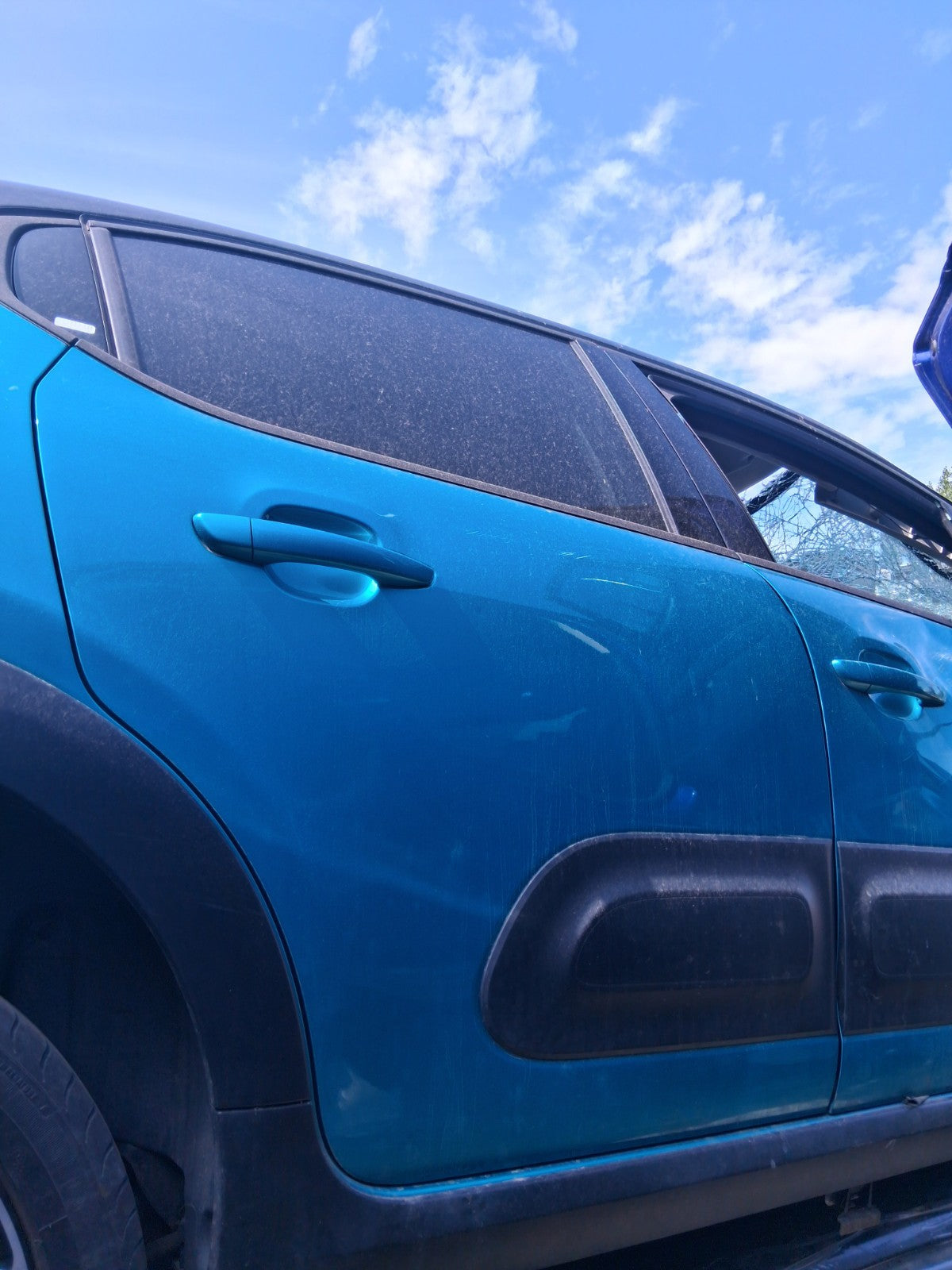 2023 CITREOEN C3 MK3 OSR DRIVER SIDE REAR BARE DOOR SPRING BLUE METALLIC EWJ