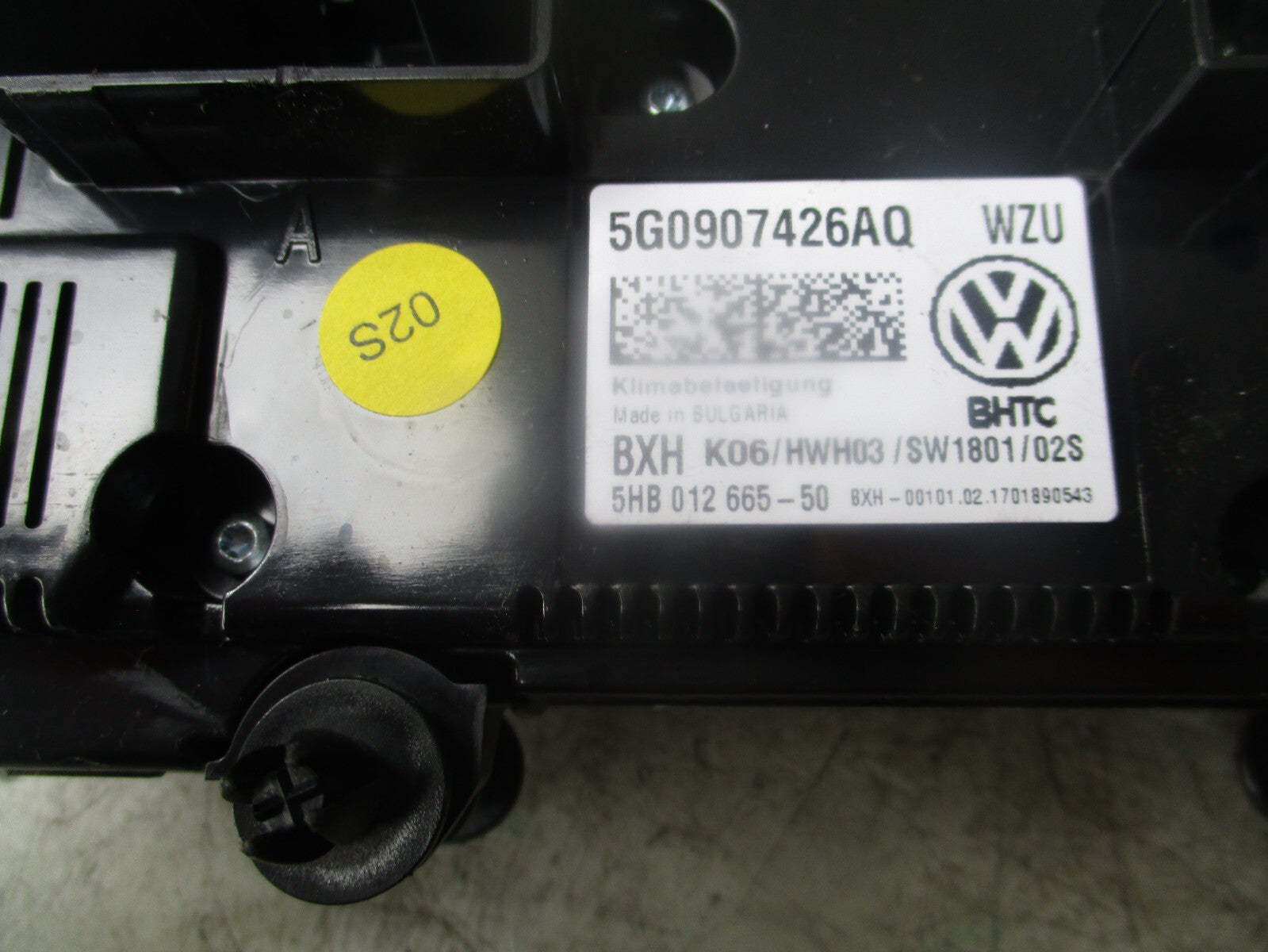 2017 VW VOLKSWAGEN GOLF HEATER AC CLIMATE CONTROL SWITCH PANEL 5G0907426AQ