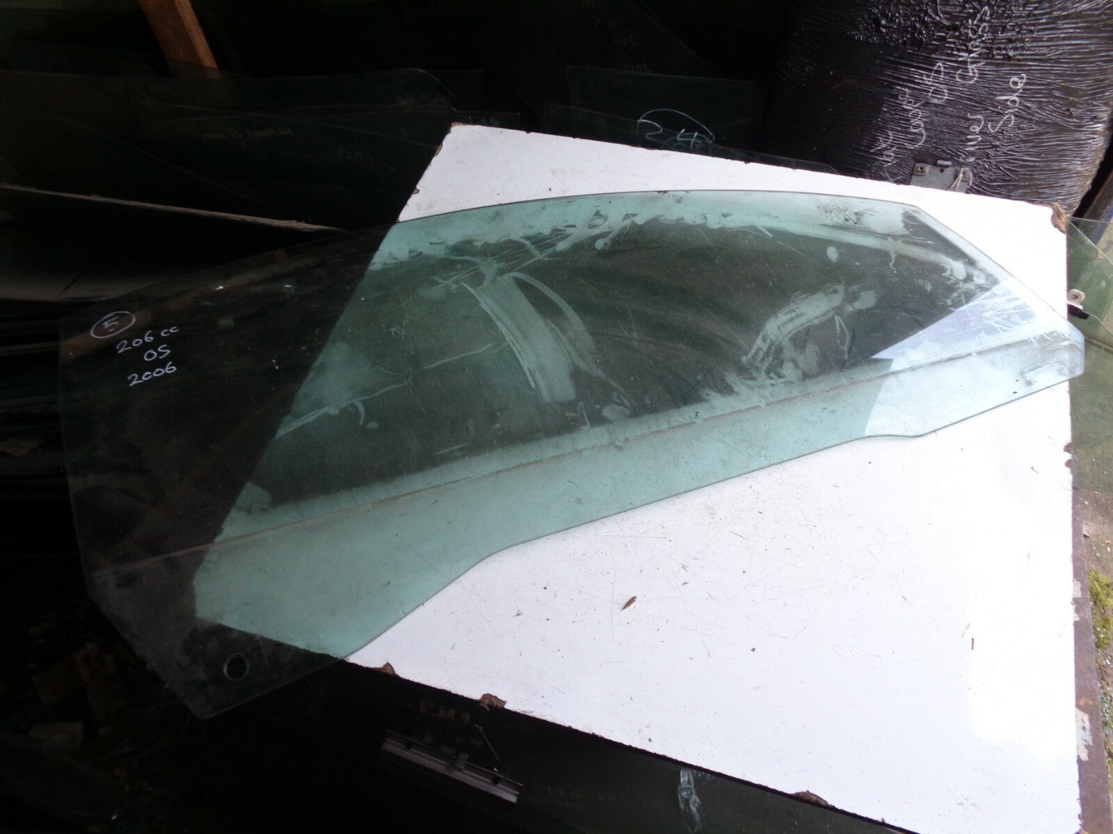 PEUGEOT 206 CC  2006 1998-2009 CABRIOLET 3 DOOR OS DRIVER SIDE DOOR WINDOW GLASS