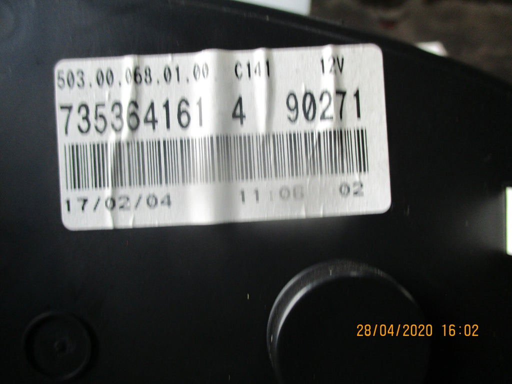FIAT IDEA 2003 - 2012 1.4 SPEEDO INSTRUMENT CLUSTER CLOCKS 735364161
