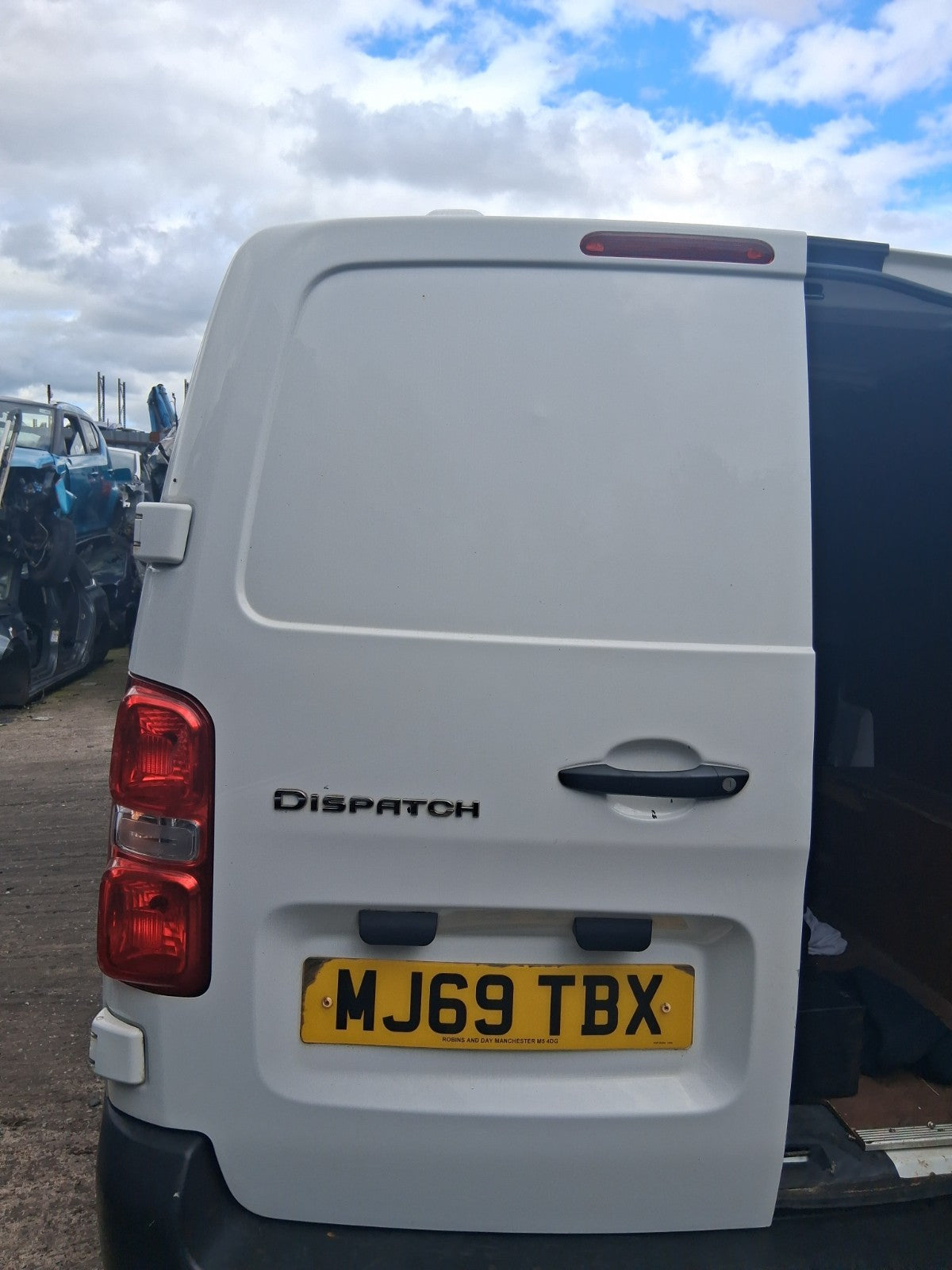 2019 CITROEN DISPATCH VIVARO MK3 NSR PASSENGER SIDE REAR COMPLETE DOOR WHITE EWP