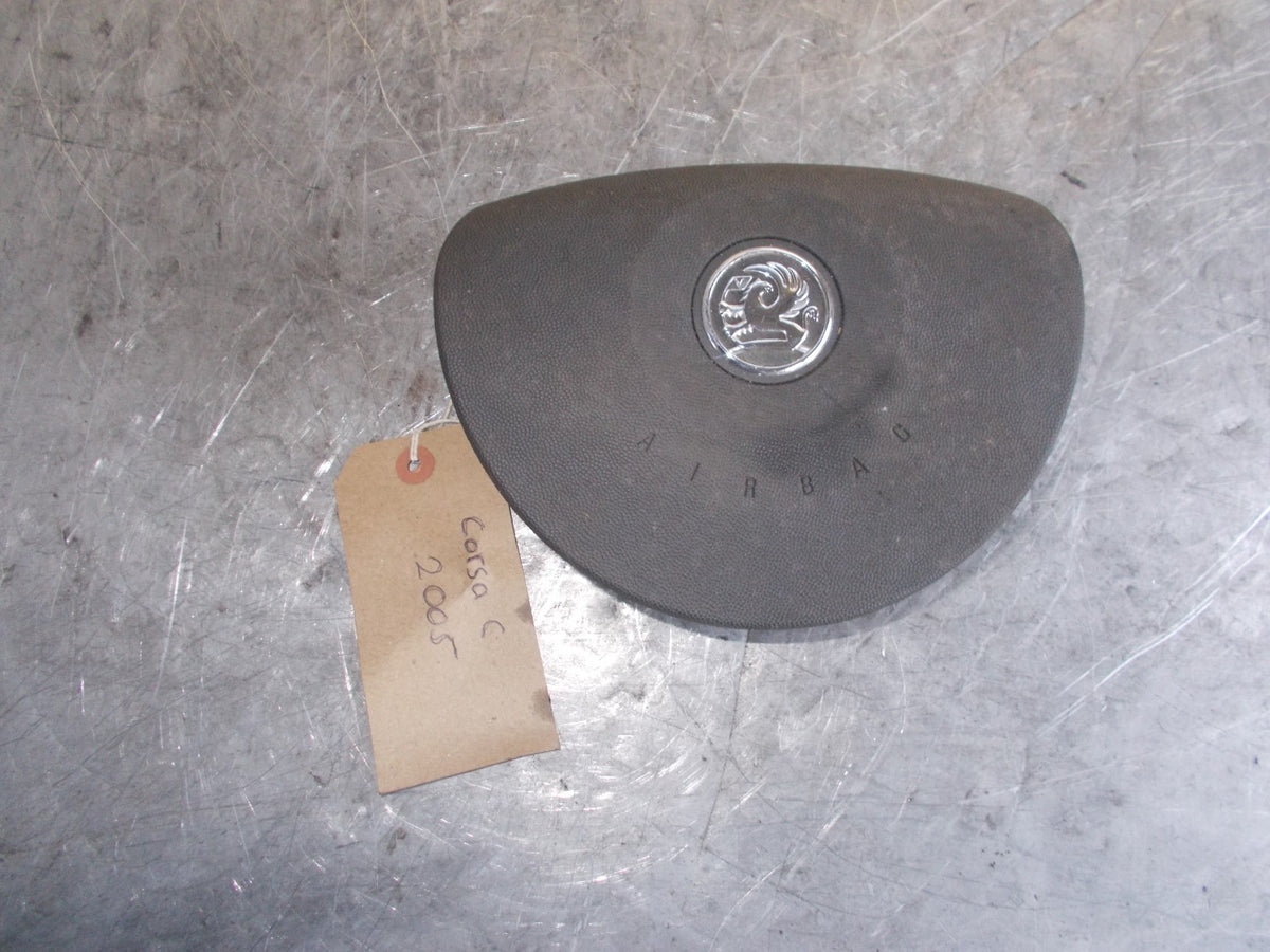 VAUXHALL CORSA C 2005 OS/ DRIVER SIDE STEERING WHEEL AIRBAG 13188241