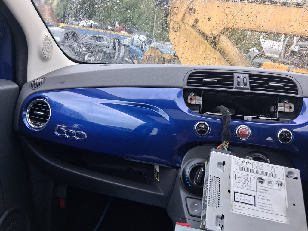 2010 FIAT 500 LOUNGE MK1 FRONT DASHBOARD BLUE TRIM PANEL COVER