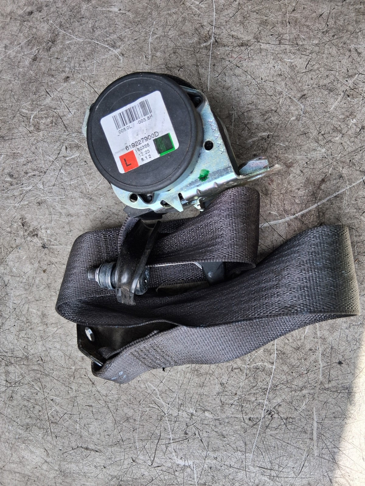 2015 FORD FIESTA MK8 NSR PASSENGER SIDE REAR LEFT SEAT BELT 619227900D