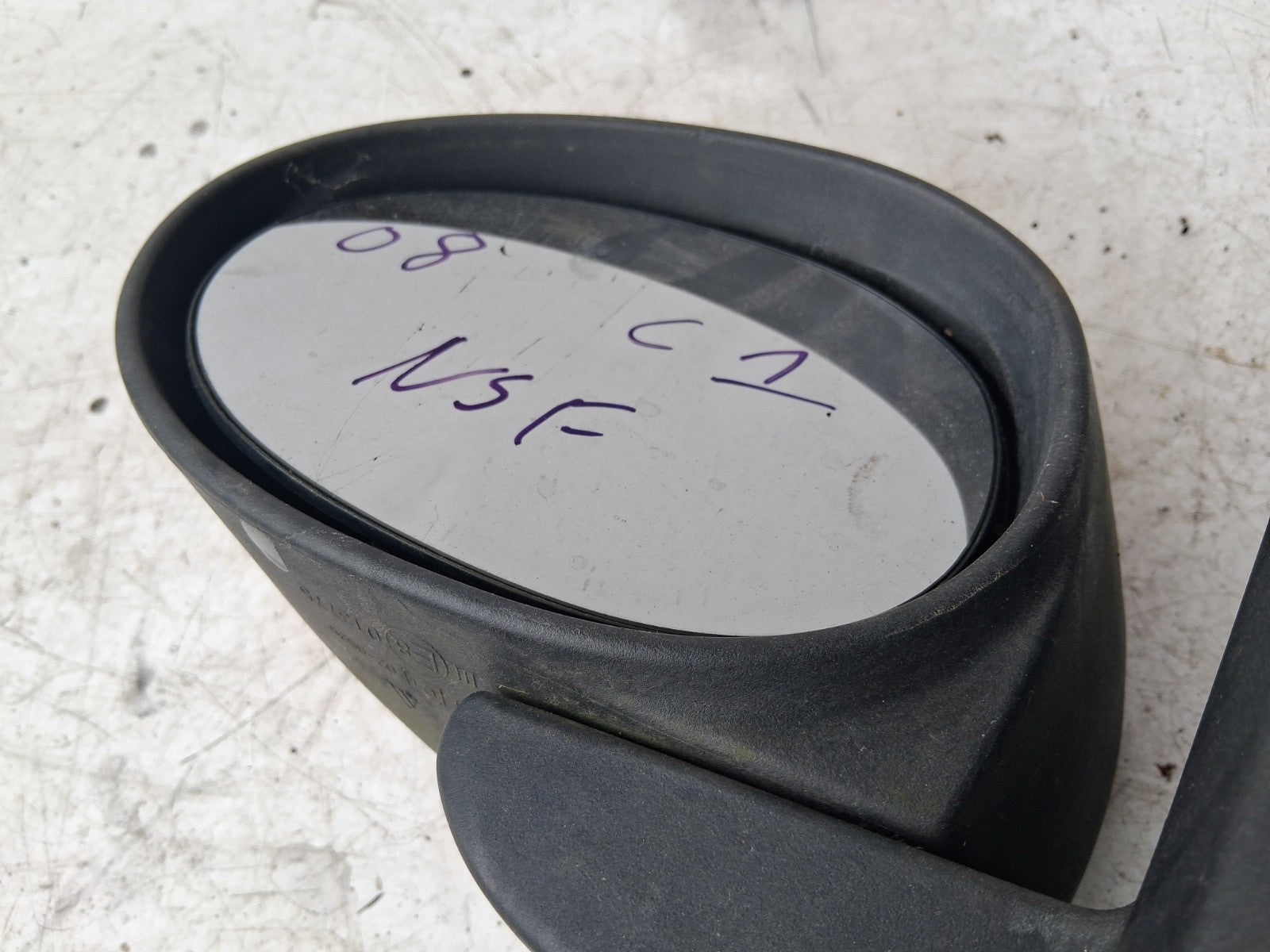 2008 CITROEN C1 MK1 NSF PASSENGER SIDE FRONT MANUAL WING MIRROR RED 879400H020
