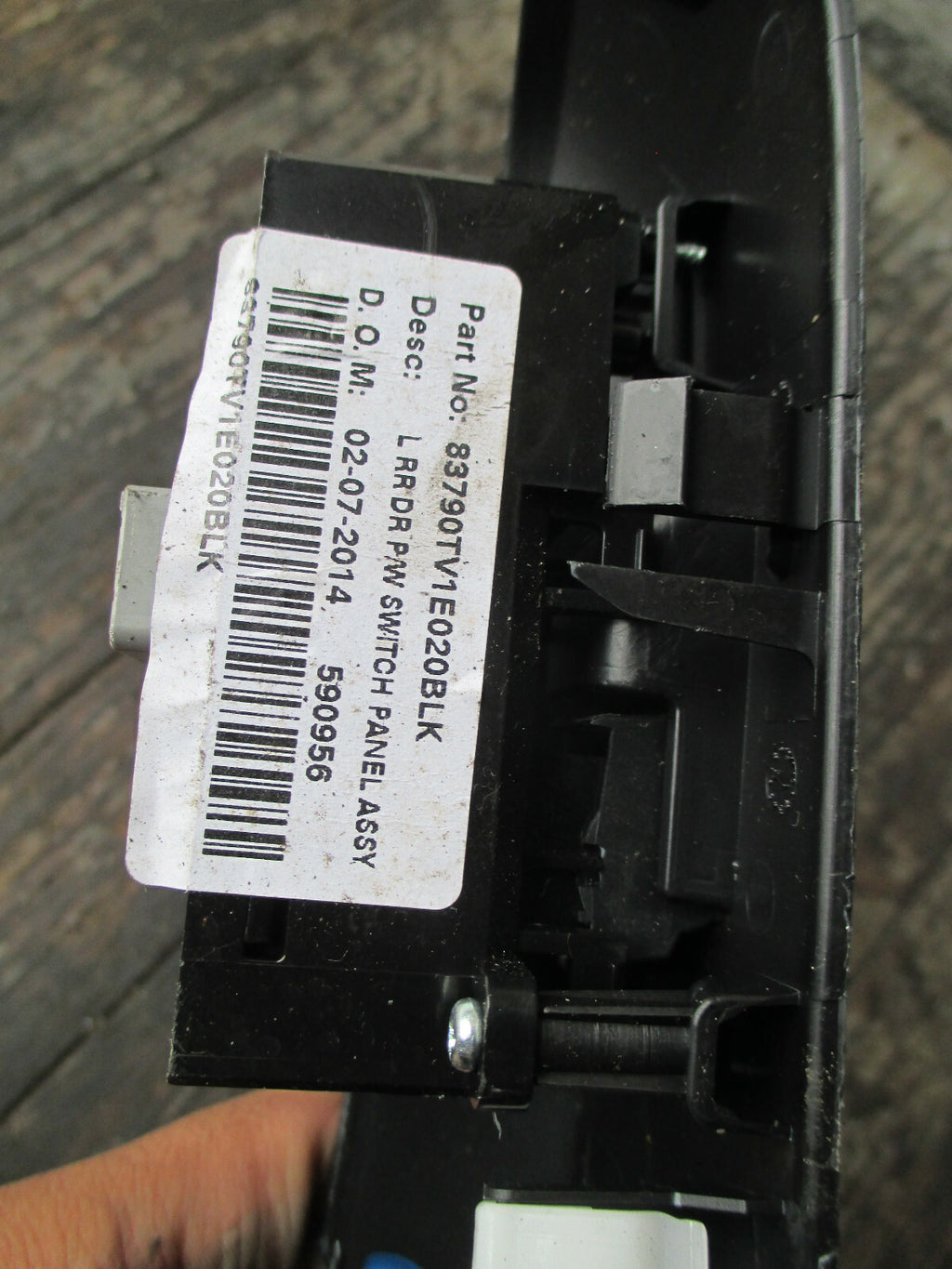 HONDA CIVIC MK9 2015 NSR PASSENGER SIDE REAR DOOR WINDOW SWITCH 83790tv1e020blk