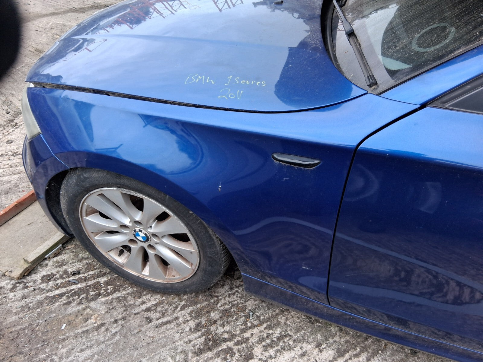 2011 BMW 1 SERIES NSF PASSENGER SIDE LEFT WING PANEL DEEP SEA BLUE A76