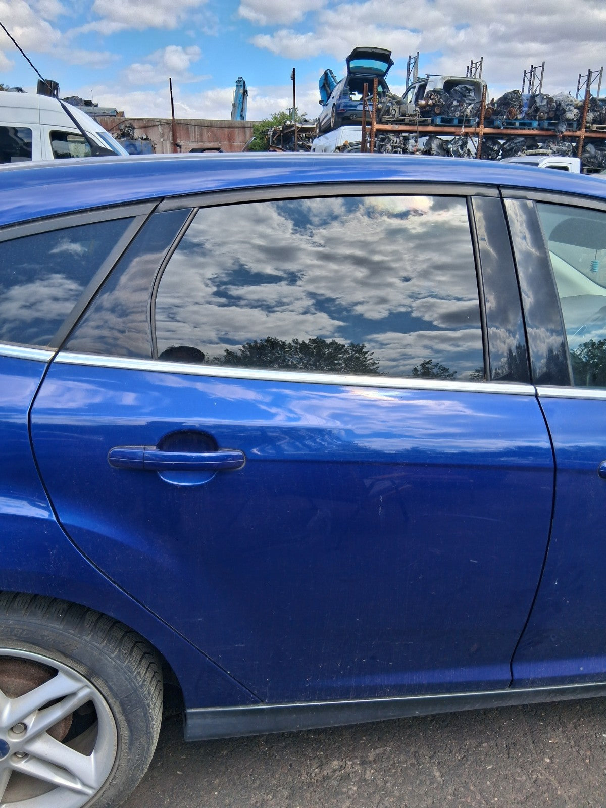 2015 FORD FOCUS MK3 OSR DRIVER SIDE REAR BARE DOOR DEEP IMPACT BLUE MET HF