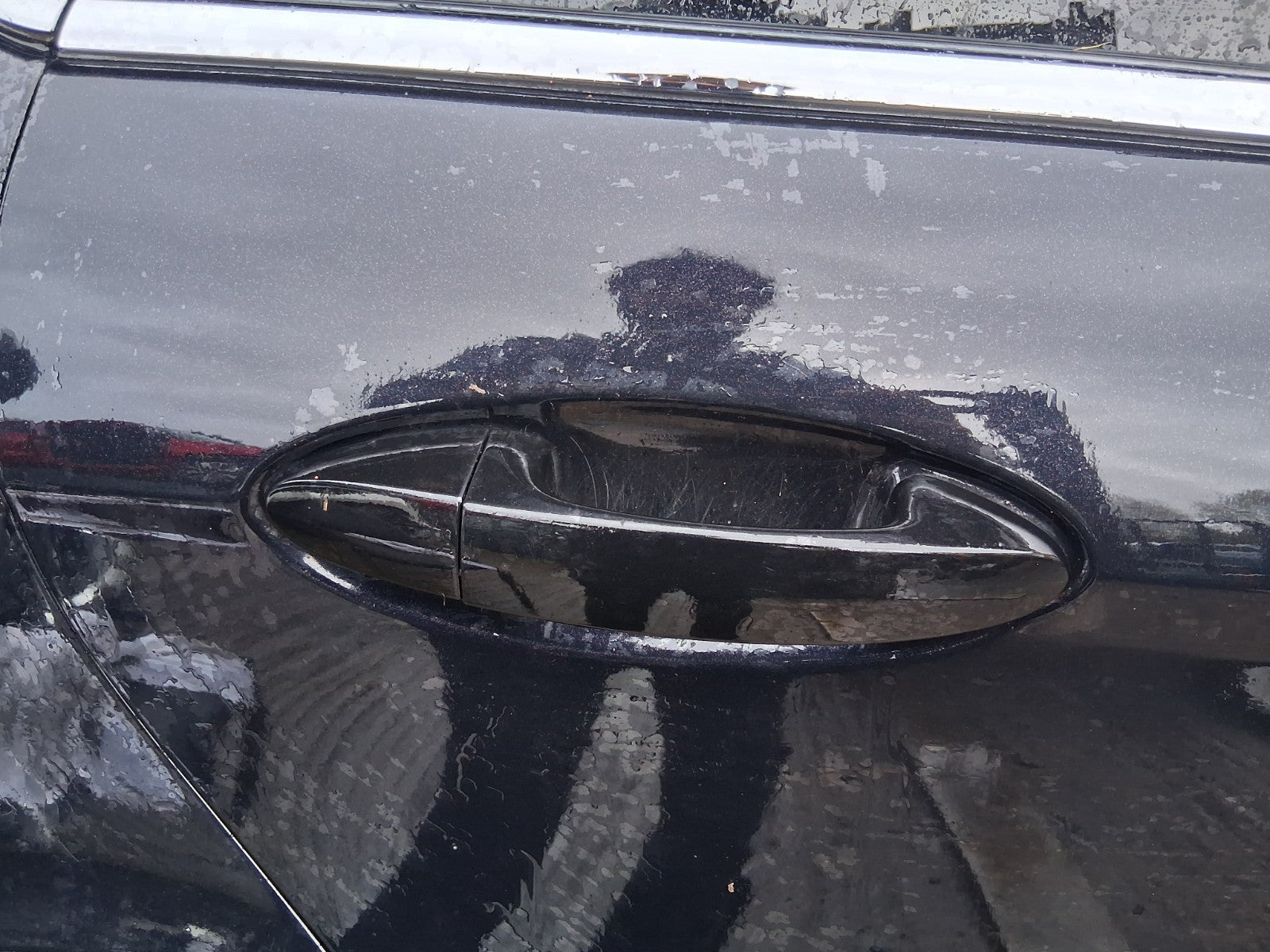 2014 FORD FIESTA MK7 OSR DRIVER SIDE REAR RIGHT COMPLETE DOOR PANTHER BLACK DC