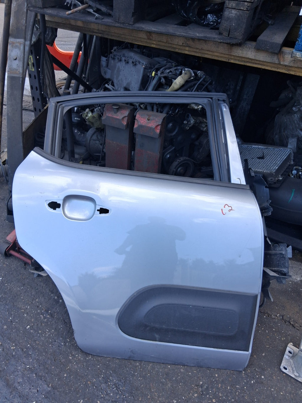 CITROEN C3 2021 MK3 HATCH OSR DRIVER SIDE REAR BARE DOOR CUMULUS GREY MET KCA