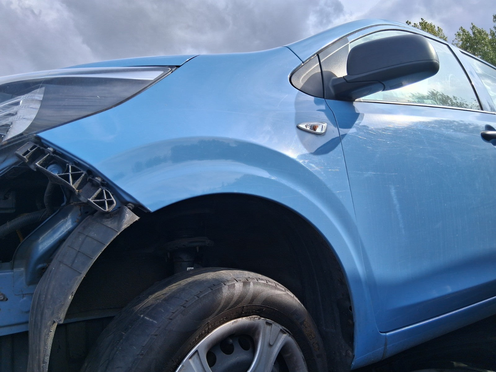 2019 KIA PICANTO MK3 NSF PASSENGER SIDE FRONT WING PANEL BLUE