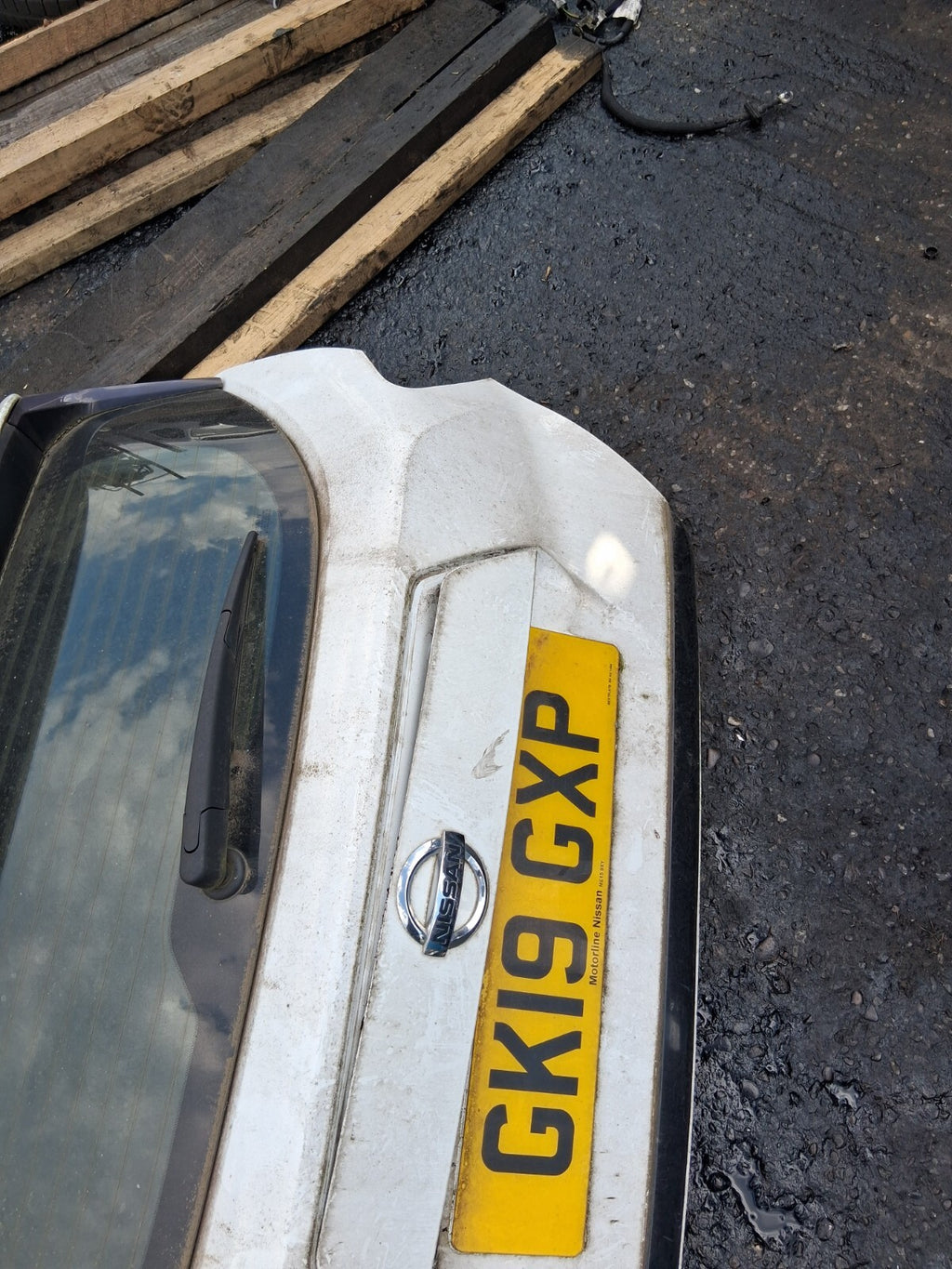 NISSAN MICRA K14 2019 REAR BARE TAILGATE BOOTLID WHITE