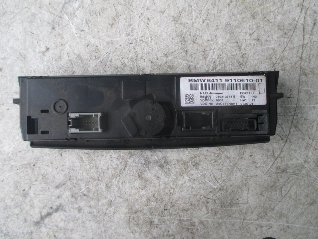 2006 BMW 1 SERIES AC AND HEATER CONTROL PANEL UNIT 64119110610