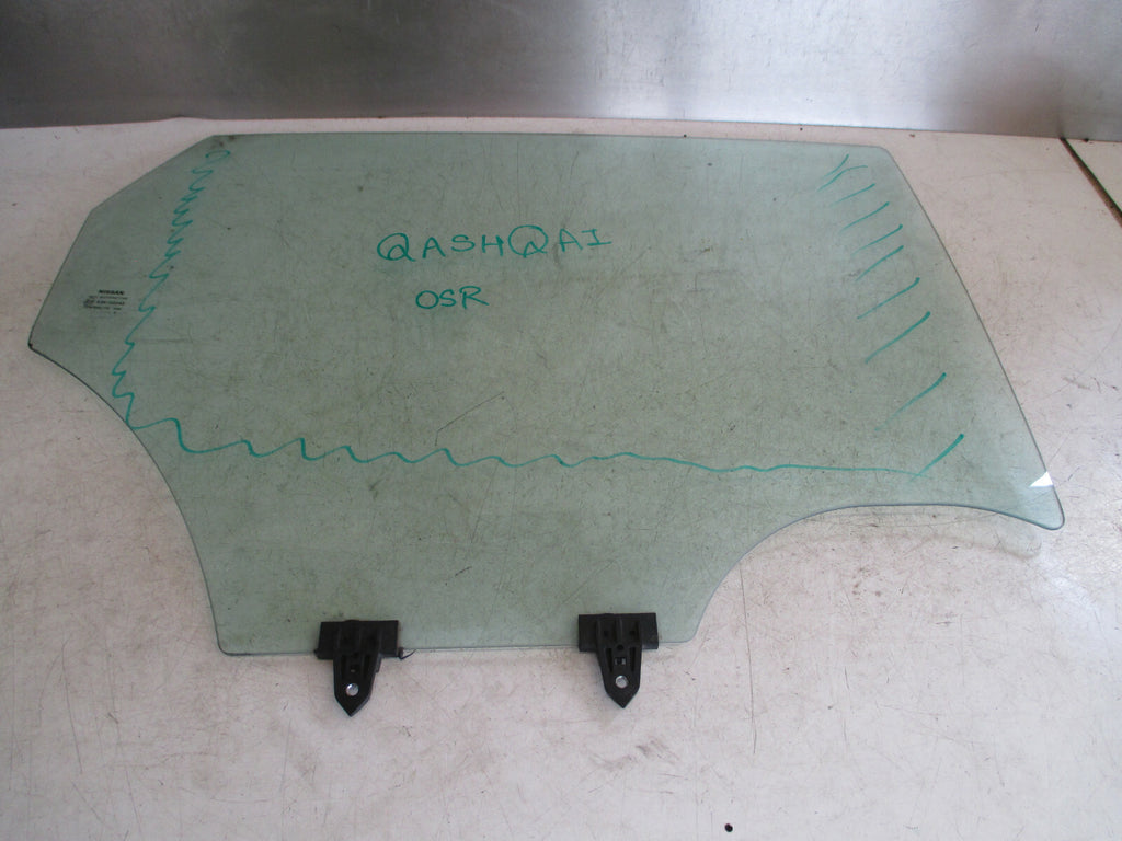 NISSAN QASHQAI J11 MK2 OSR DRIVER SIDE REAR DOOR WINDOW GLASS
