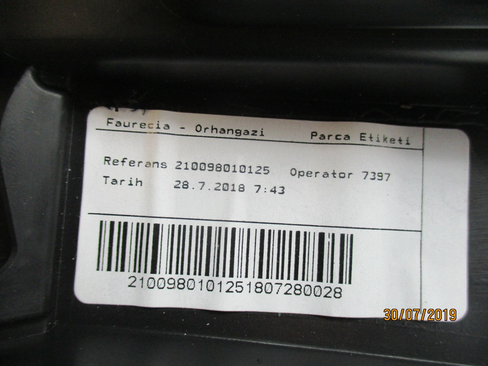 RENAULT CLIO X98 (MK4) 2018 GLOVE BOX 681087136R