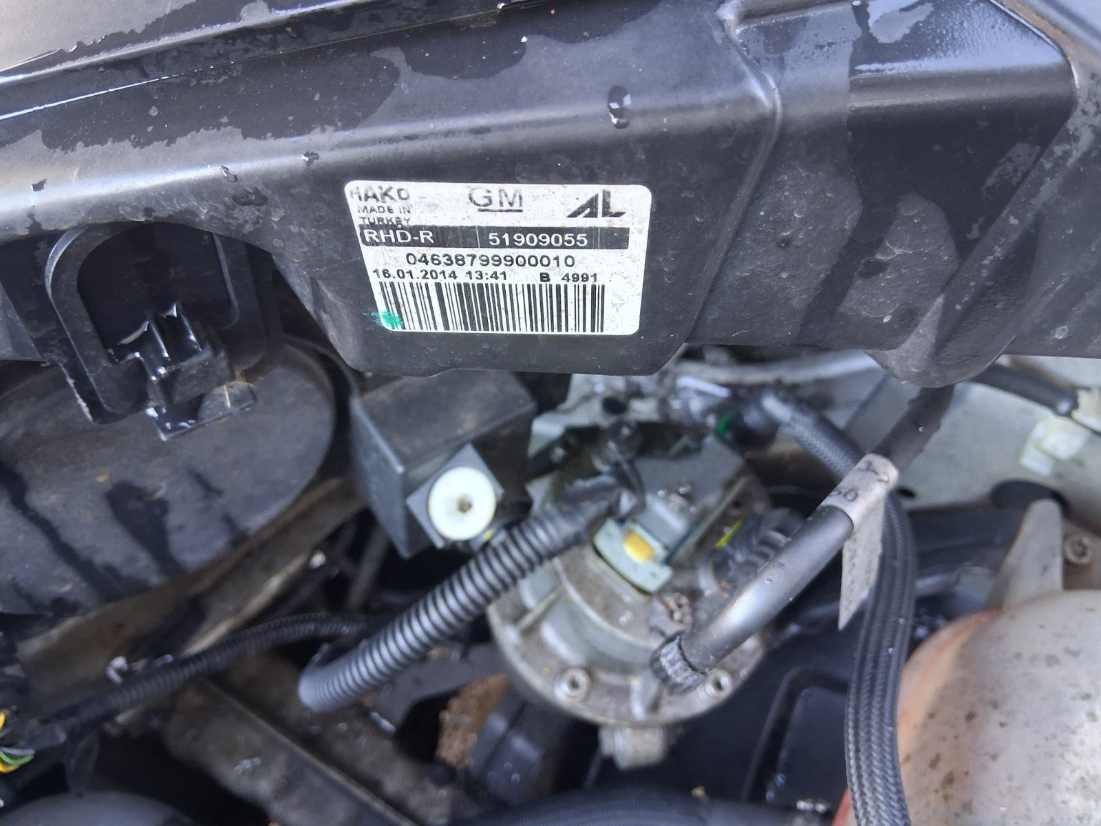 2015 VAUXHALL COMBO D OSF DRIVER SIDE FRONT RIGHT HEADLIGHT 51909055