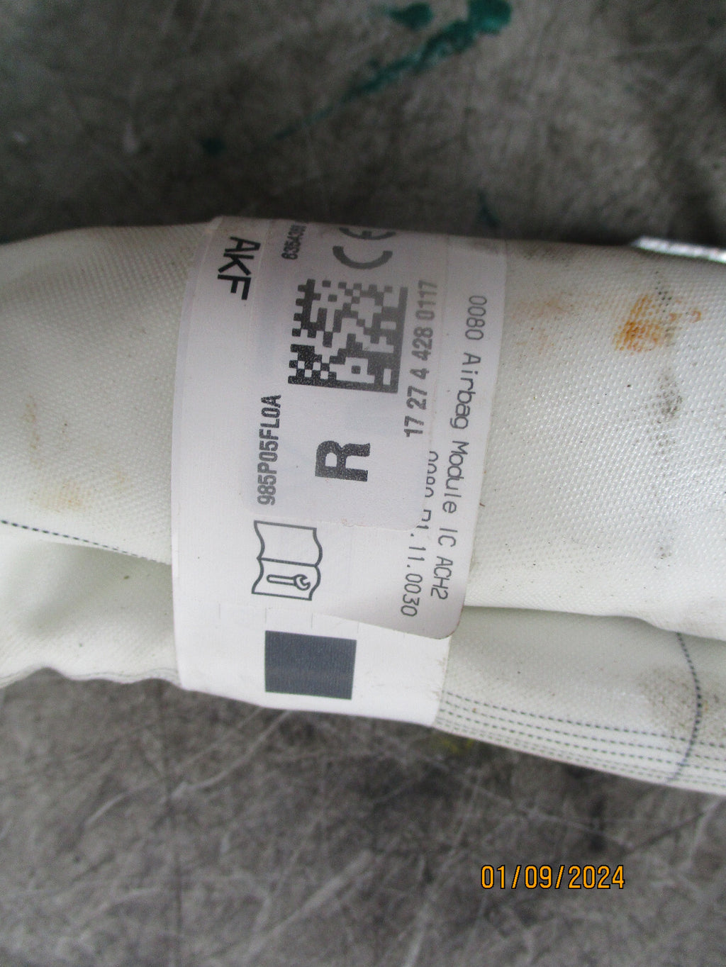 NISSAN MICRA K14 2017 DRIVER SIDE RIGHT CURTAIN AIRBAG OS 985P05FL0A