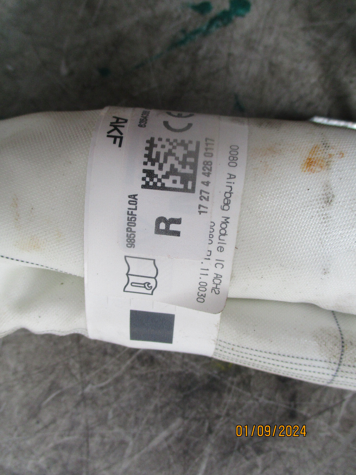 NISSAN MICRA K14 2017 DRIVER SIDE RIGHT CURTAIN AIRBAG OS 985P05FL0A