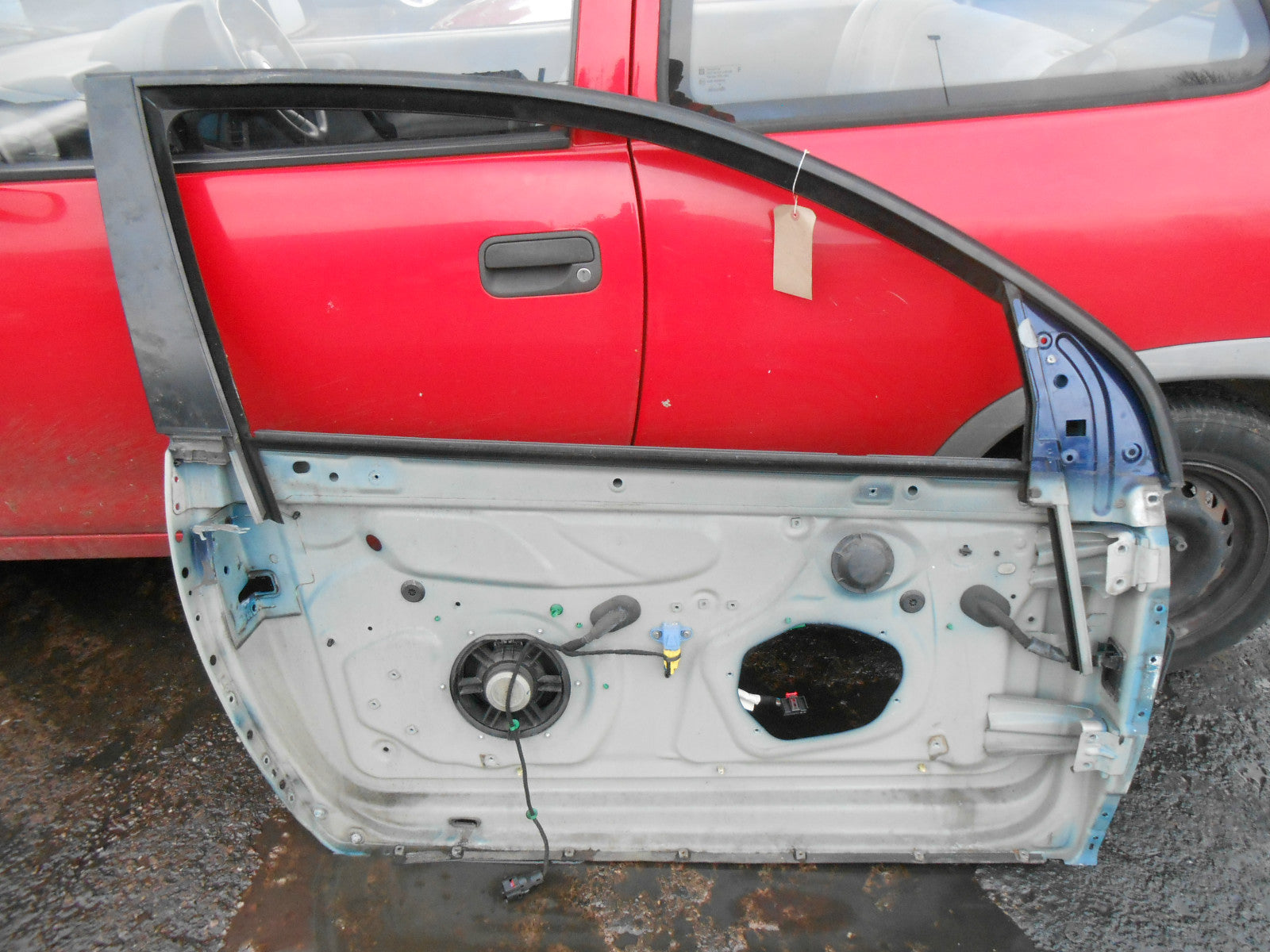 VOLKSWAGEN VW GOLF MK5 2004 3 DOOR OS DRIVER SIDE DOOR SHELL FRAME BARE BLUE
