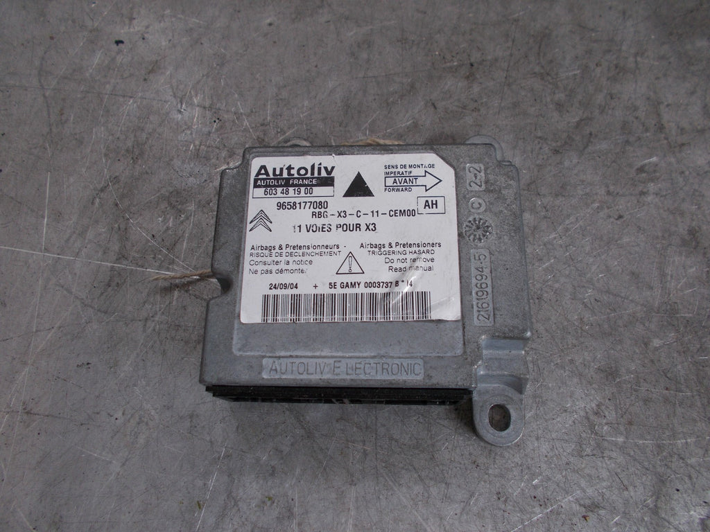 CITROEN C5 00-08 BAG CONTROL MODULE 9658177080