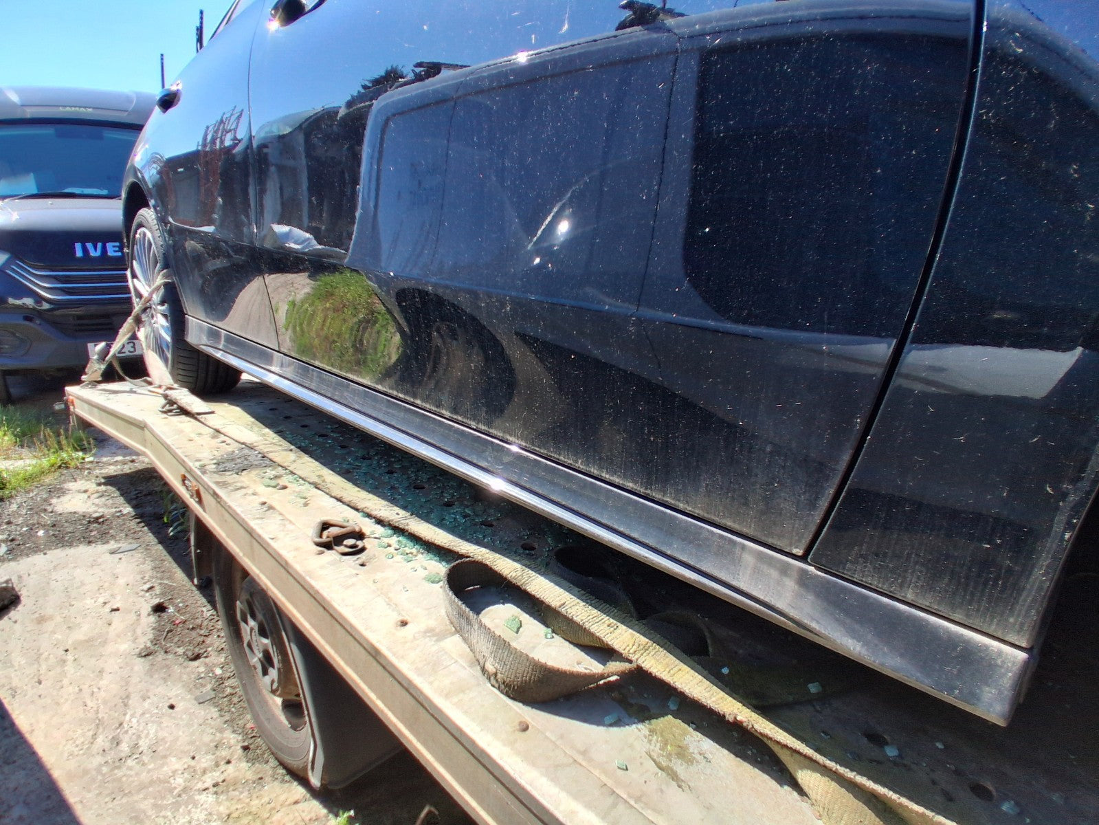 2023 MERCEDES A CLASS AMG LINE W177 OS DRIVER SIDE SIDE SKIRT COSMOS BLACK 191