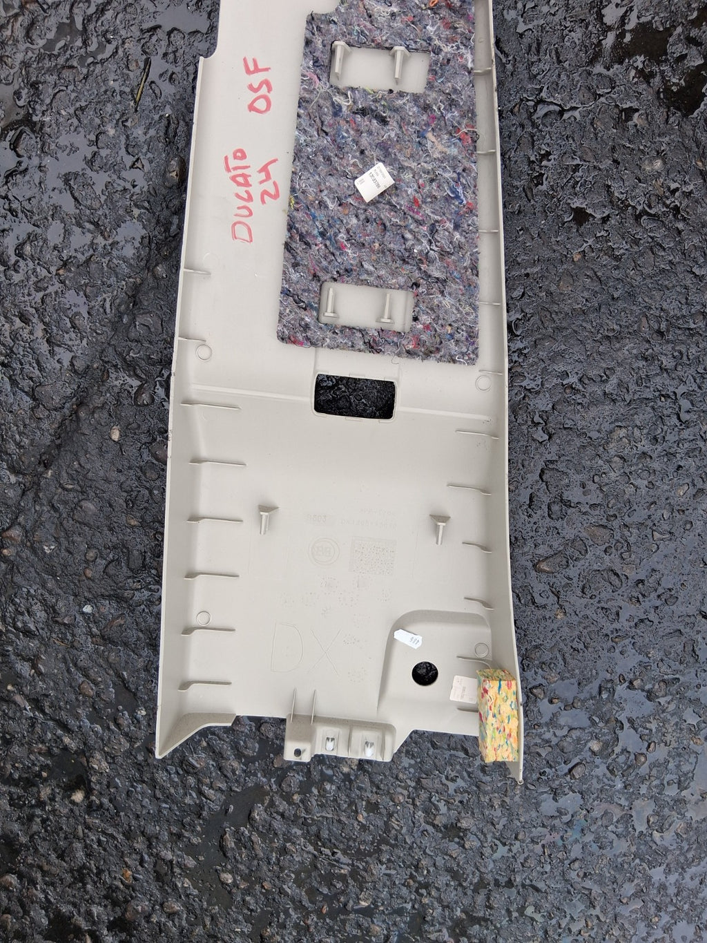 2024 FIAT DUCATO MK3 OSF DRIVER SIDE FRONT B PILLAR TRIM PANEL 1305995070