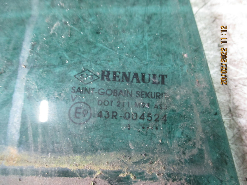RENAULT MODUS 2006 OSR REAR DRIVER SIDE QUARTER WINDOW GLASS