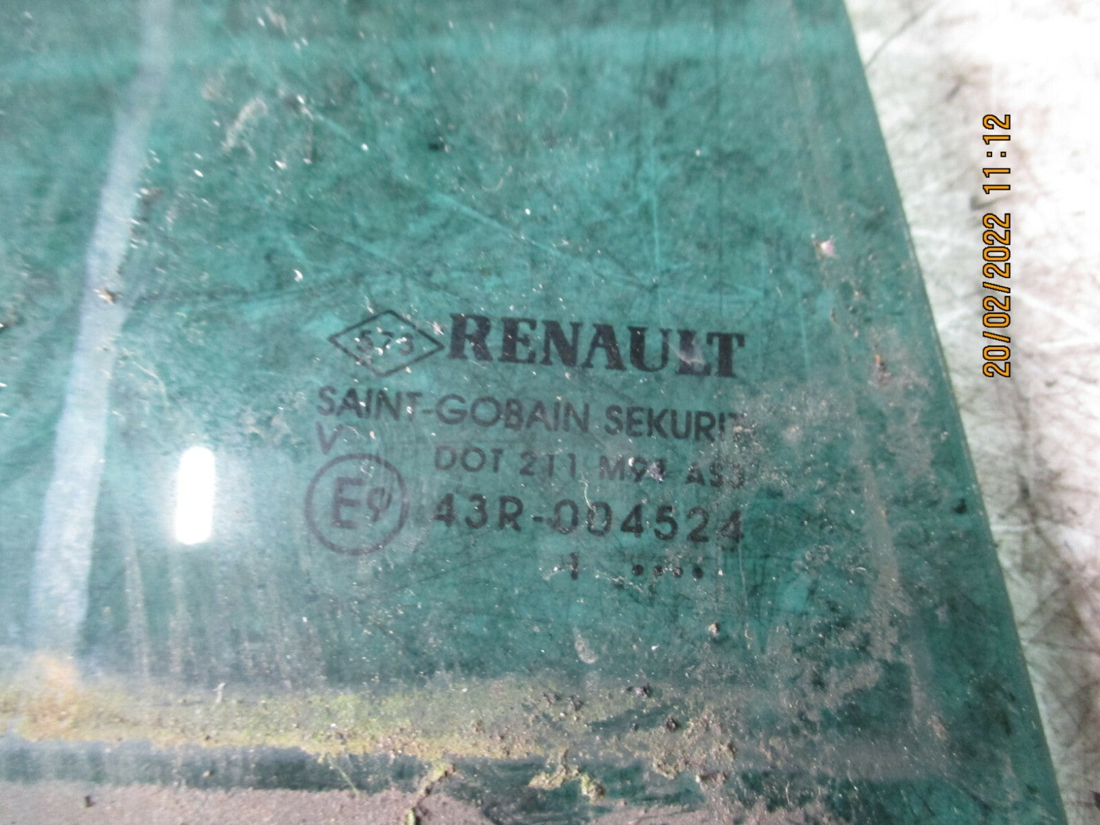 RENAULT MODUS 2006 OSR REAR DRIVER SIDE QUARTER WINDOW GLASS