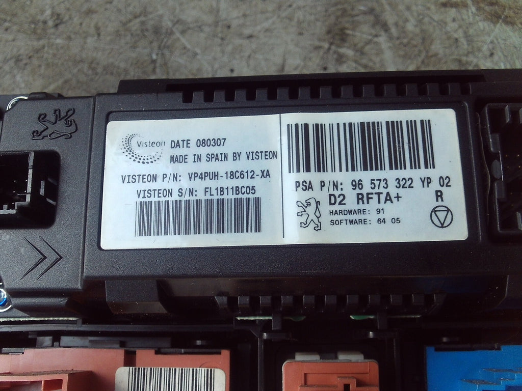 2007 PEUGEOT 407 A/C HEATER CLIMATE CONTROL 96573322YP02