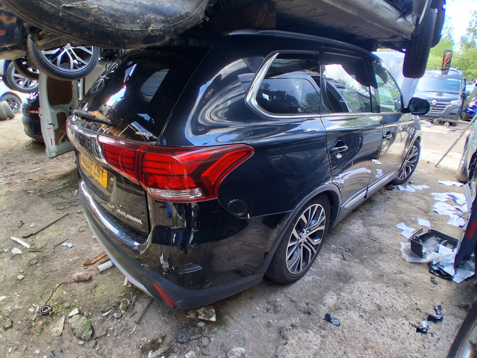 2018 MITSUBISHI OUTLANDER MK3 OSR DRIVER SIDE REAR QUARTER PANEL BLACK X42