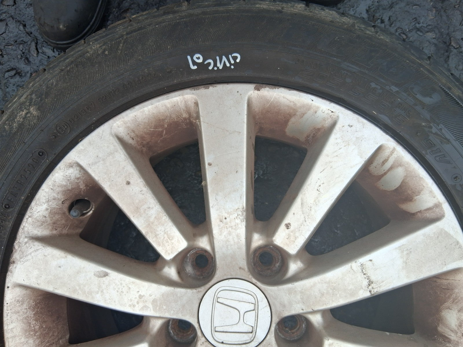 2005 HONDA CIVIC MK7 16 INCH ALLOY WHEEL WITH TYRE 205/55R16