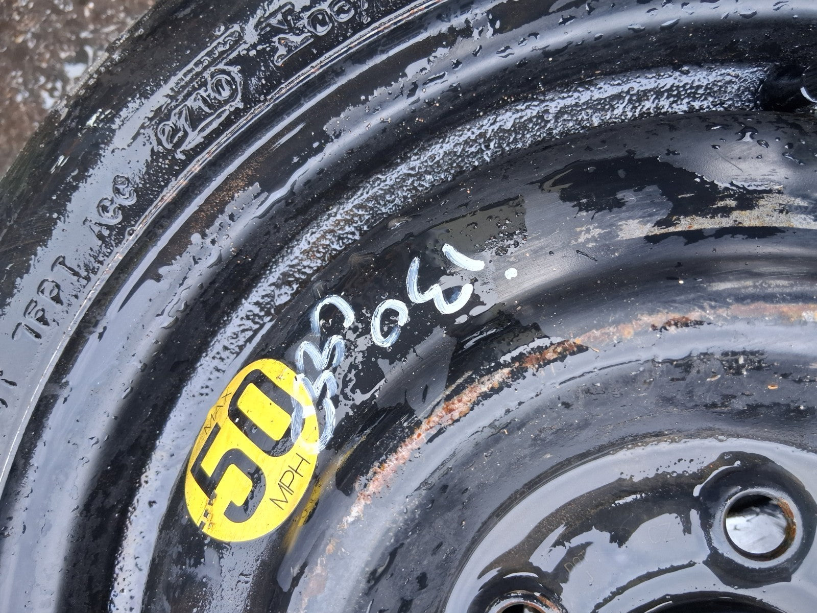 2010 KIA CEED HYUNDAI I30 SPACESAVER WHEEL WITH TYRE T125/60D15 529101H900