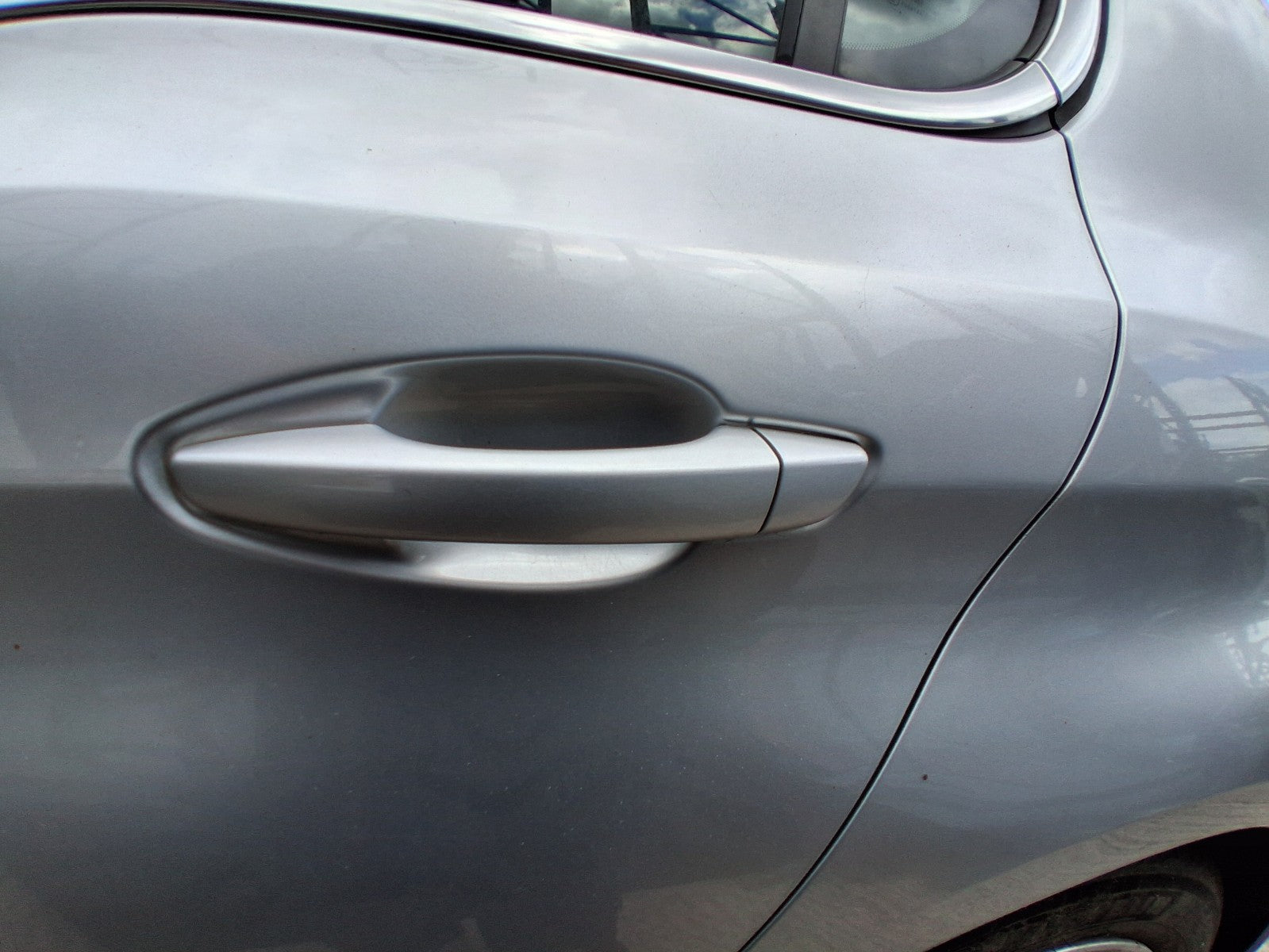 2014 PEUGEOT 308 MK2 HATCH NSR PASSENGER SIDE REAR EXTERIOR DOOR HANDLE GRIS EZR