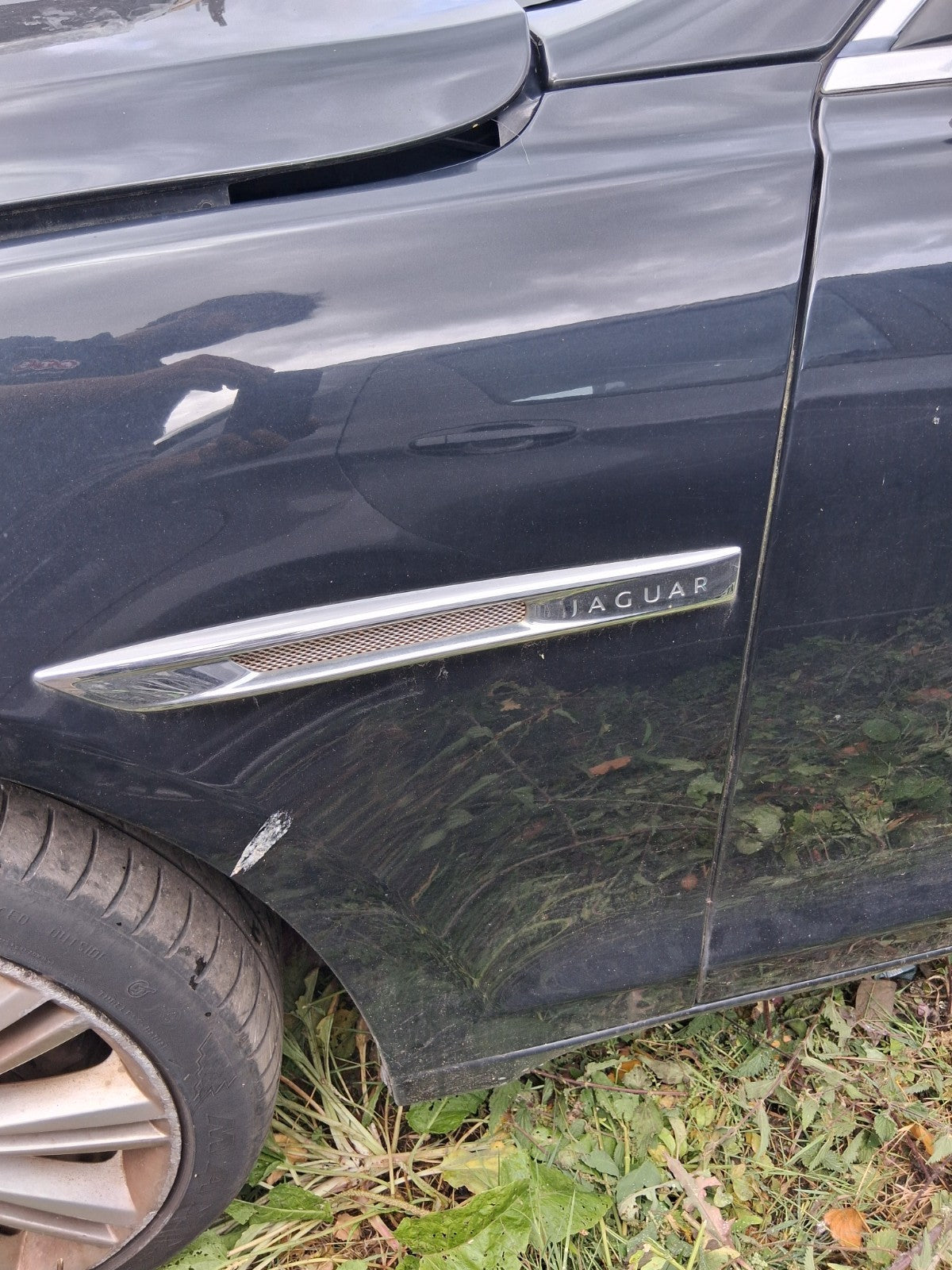 2012 JAGUAR XJ X351 NSF PASSENGER SIDE FRONT LEFT WING FENDER BLACK