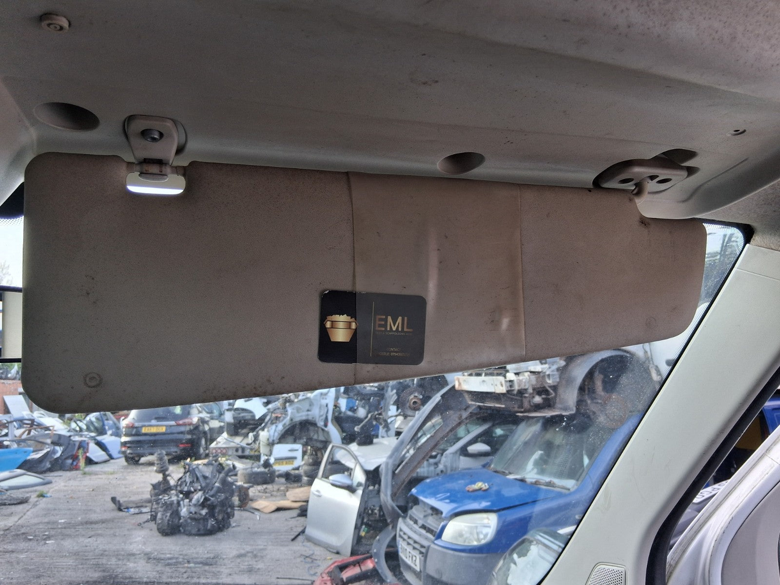 2014 CITROEN RELAY MK3 OSF DRIVER  SIDE FRONT SUN VISOR SHADE