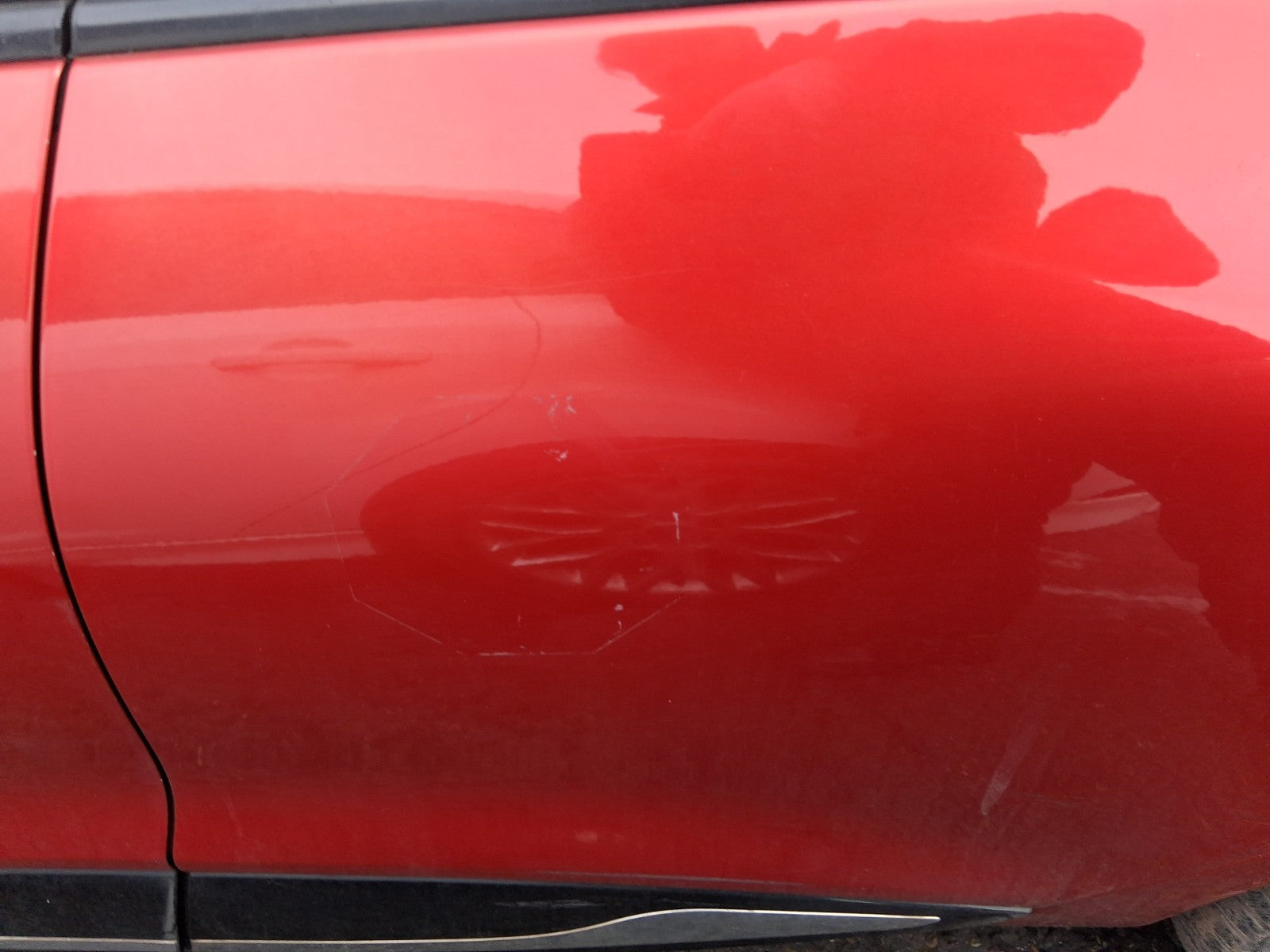 2013 RENAULT CLIO X98 MK4 NSR PASSENGER SIDE REAR LEFT BARE DOOR RED