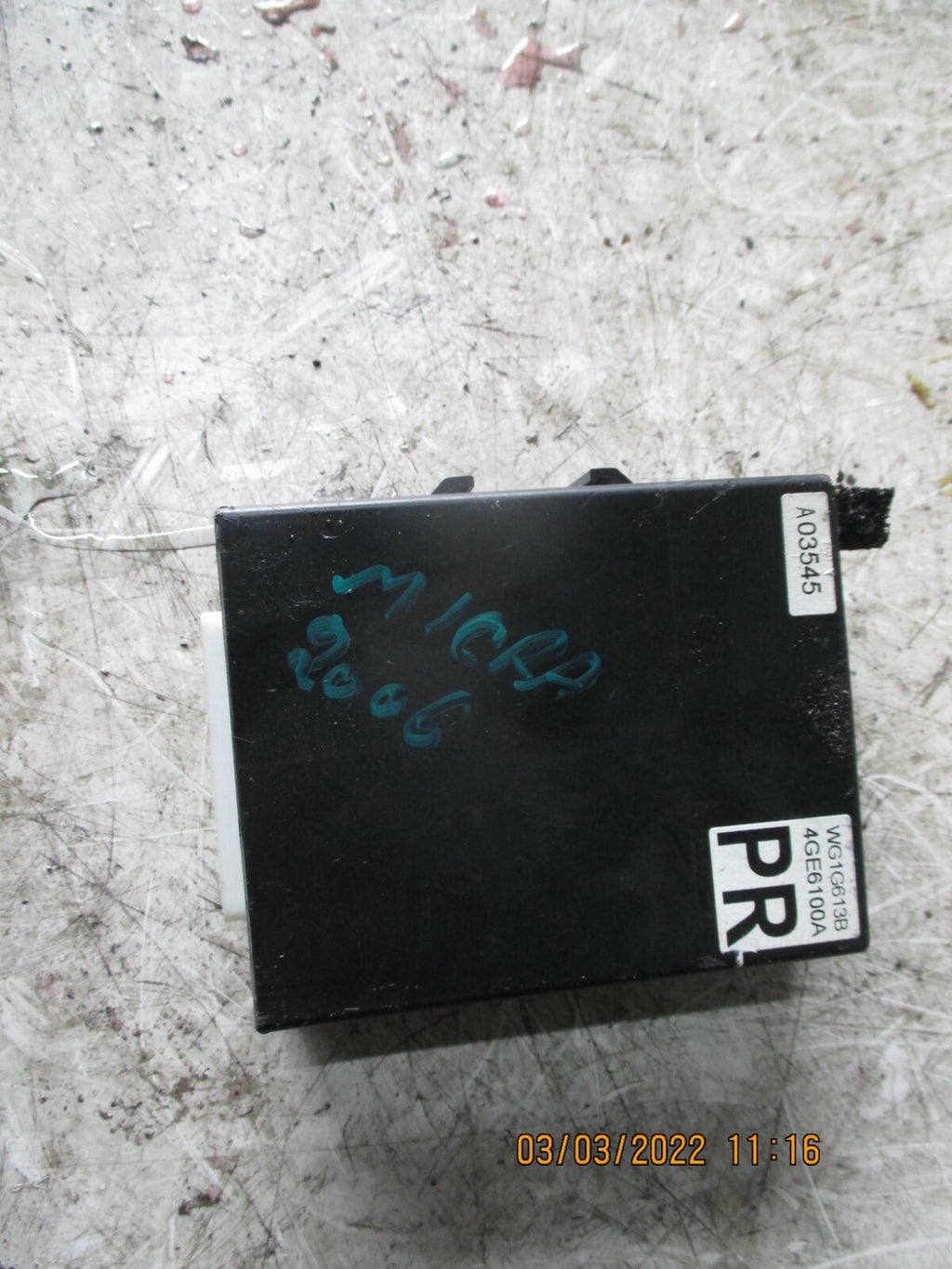 NISSAN MICRA 2006 K12 HEATER CONTROL MODULE WG1G613B 4GE6100A PR