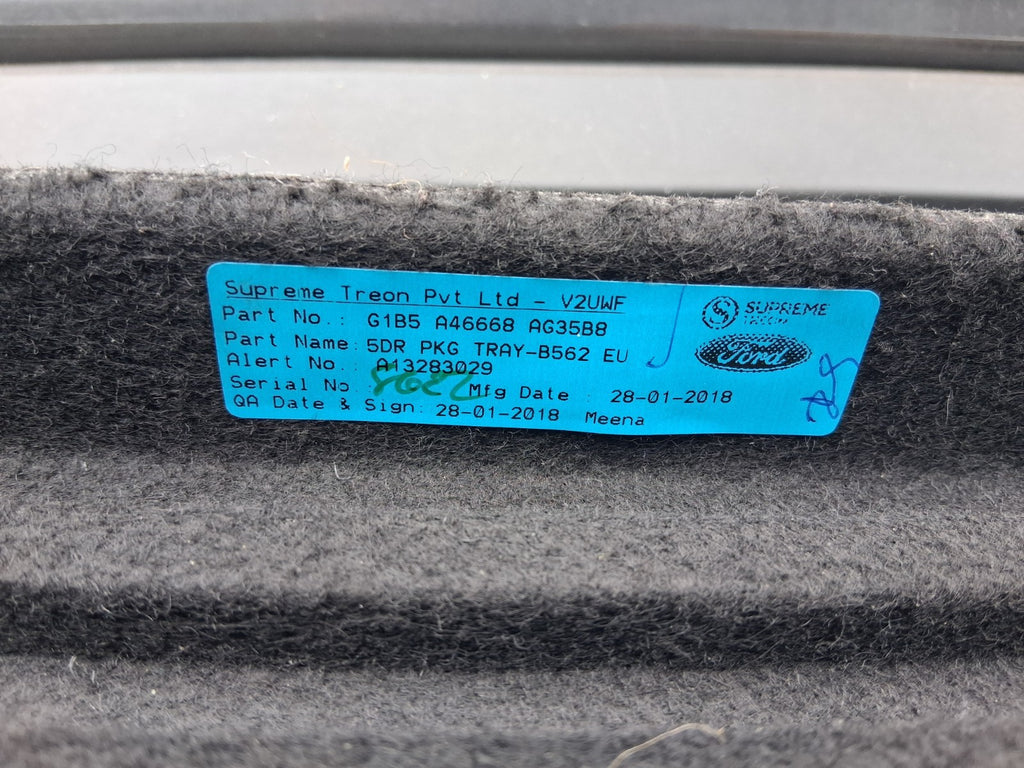 2018 FORD KA + PLUS MK3 HATCH REAR LOAD COVER PARCEL SHELF G1B5A46668AG