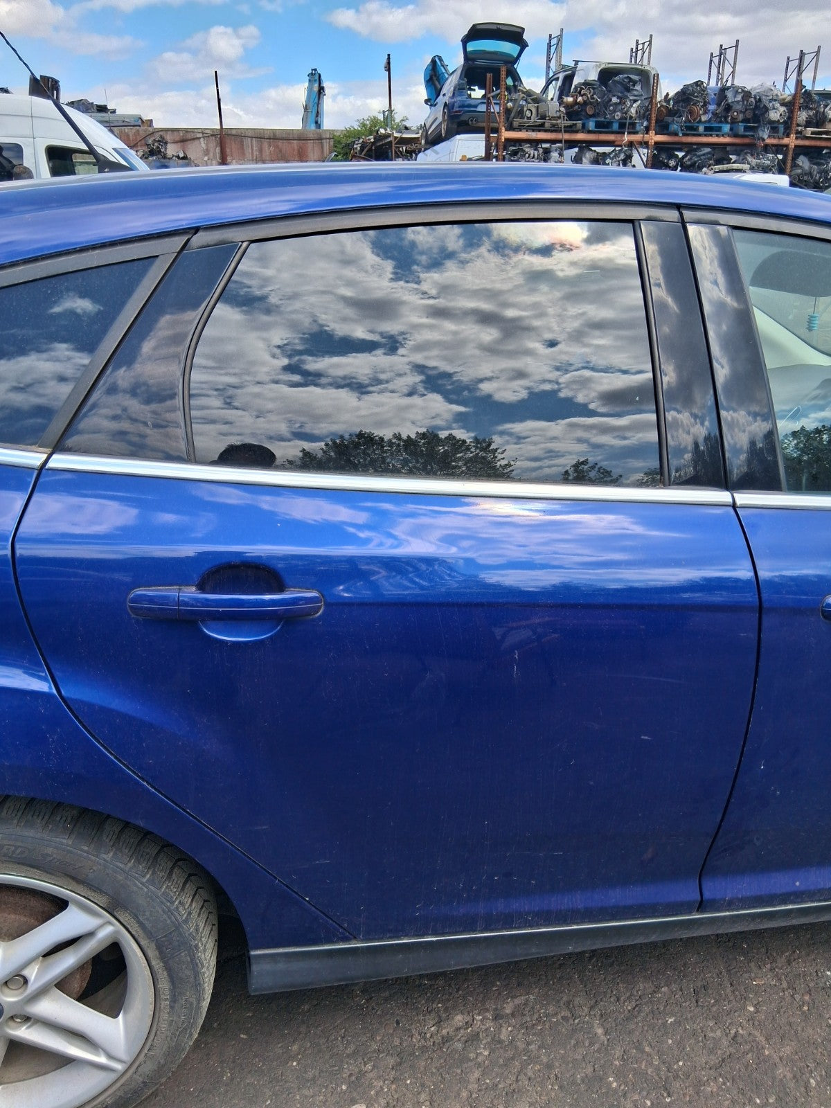 2015 FORD FOCUS MK3 OSR DRIVER SIDE REAR BARE DOOR DEEP IMPACT BLUE MET HF
