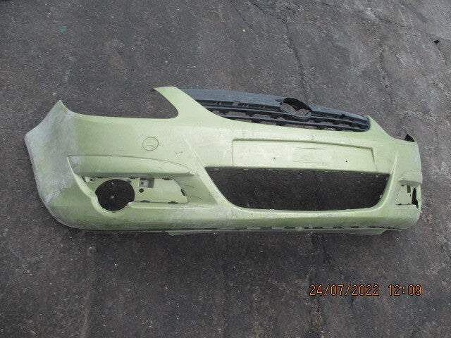 VAUXHALL CORSA D PREFACELIFT 2009 FRONT COMPLETE BUMPER GREEN