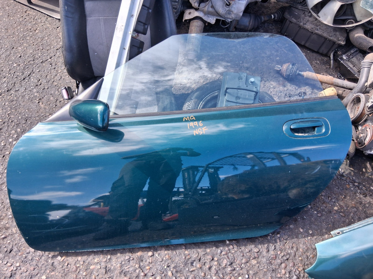 MG MGF 1996 MK1 NSF PASSENGER SIDE FRONT LEFT COMPLETE DOOR GREEN