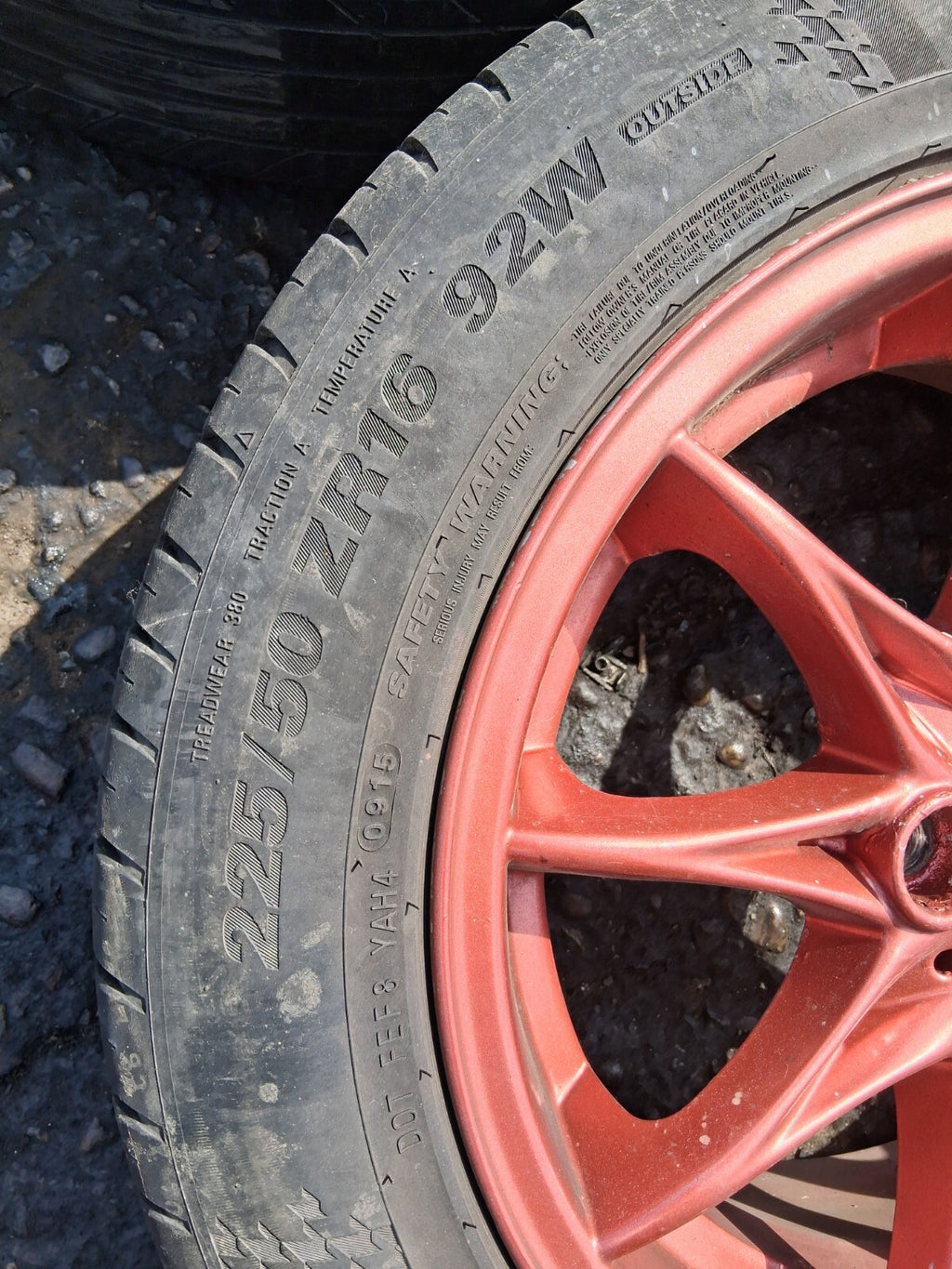 2003 BMW Z4 E85 16 INCH ALLOY WHEEL SET WITH TYRE 225/50R16