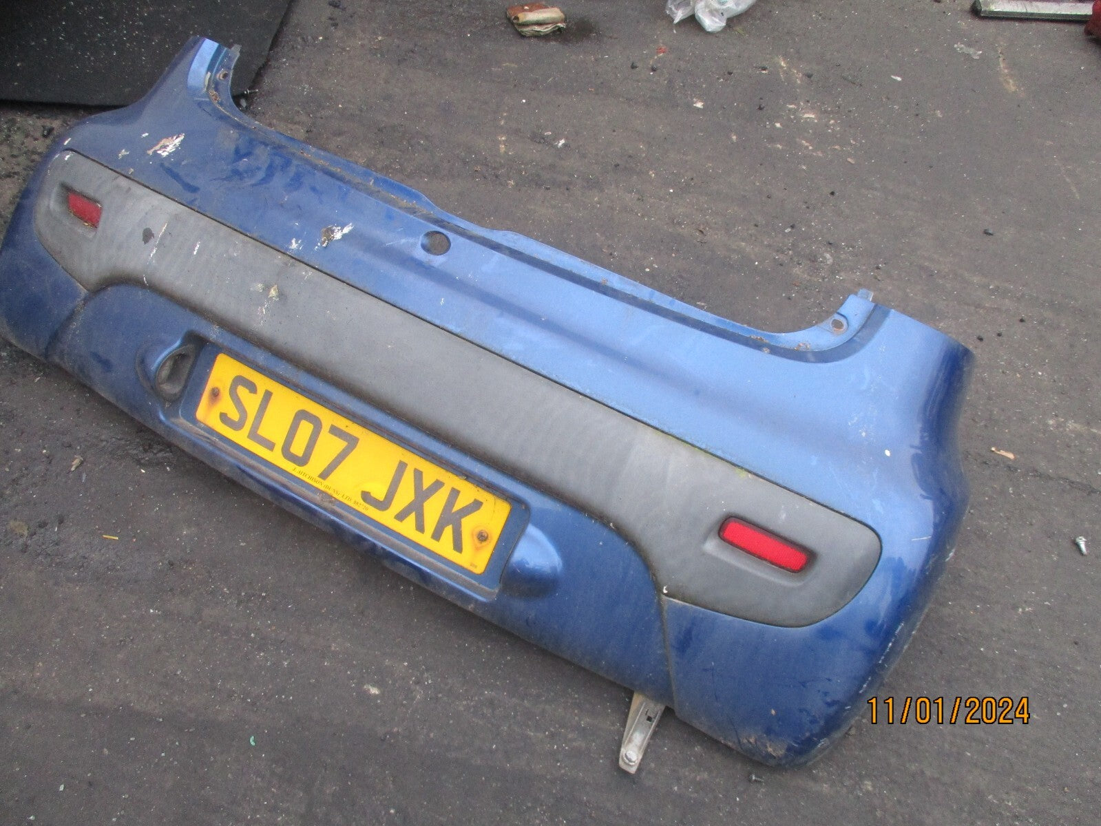 CITROEN C1  2007 3 DOOR REAR COMPLETE BUMPER BLUE