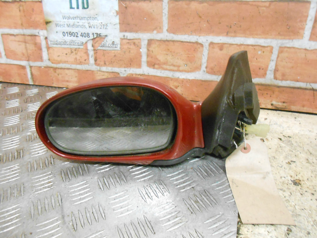 KIA SHUMA FB MK1 2001 NS PASSENGER SIDE ELECTRIC DOOR WING MIRROR RED