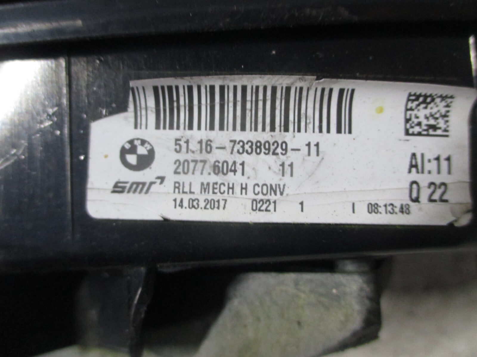 BMW F30 3 SERIES 2017 NSF PASSENGER SIDE WING MIRROR DAMAGED 7338929