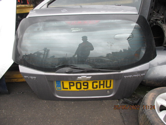 CHEVROLET AVEO MK1 2009 REAR COMPLETE TAILGATE BOOTLID GREY